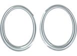 Fari Fendinebbia Con Cornice In Acciaio Inox Cromato Per Vw Caddy 3 2K Dal 2010 Al 2010