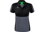 Erima Six Wings Poloshirt Damen Grigio Ardesia/Schwarz 36
