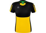 Erima Six Wings Maglia Da Allenamento Donna Giallo/Nero 36