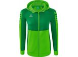 Erima Football Six Wings Giacca Da Allenamento Con Cappuccio Da Donna Verde Smeraldo Taglia 38