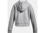 Under Armour Ua Rival Fleece Crop Hoodie Mod Gray Light Heather / White L