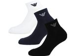 Emporio Armani Calzini Corti Da Uomo (Confezione Da 3) Multicolore/Multicolor Taglia Unica