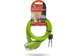 Wheelzone Heavy Duty - Lucchetto Per Bicicletta - 120 Cm - Lucchetto A Catena - Lucchetto Con 2 Chiavi - Lucchetto A Cavo - Serrature - Impermeabile - Verde - 57077GR