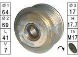 Era ZN5607 - Puleggia Alternatore Oe A003TJ0781 Per Murano Ii (Z51), Pathfinder Iii (R51), Pick-Up (D22)