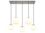 Globo Lighting HäNgeleuchte "Kladora", Weiß (Nickel Matt), H: 130Cm, 1 Stk., Leuchten, HäNgelampe Esszimmer-Leuchte Esstischleuchte Wohnzimmer, HäNgeleuchte