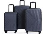 Travelhouse Bali Set Di Valigie Robuste 3 Pezzi Trolley Valigia Da Viaggio Grigio Abs Guscio Duro Set Di Valigie Trolley 4 Ruote Tsa Chiusura A Combinazione