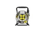 Avvolgicavo 30M Heavy Line 3X2,5Mm Nero Avvolgitore In Metallo 4X Prese 230V