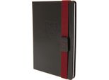 West Ham United Fc - Taccuino "Premium"", Con Polsini, Pelle Finta BS3553 (Taglia Unica) (Rosso Vino/Nero)"
