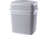 Cestino Per Cosmetici In Plastica Kadax "Tonni"", Cestino Per Rifiuti Con Coperchio Basculante, Cestino Per Bagno, Grigio, 5L"
