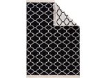 Tappeto Kelim- Tappeto Per Soggiorno, Camera Da Letto, Cucina, Bagno - Tappeto Kilim Moderno Boho, Dimensioni: 80X150 Cm, Nero-Crema
