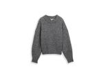 Tom Tailor Denim Damen Oversize Strickpullover, Grau, Meliert, Gr. Xs