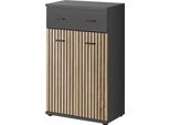 Armadio Spazioso Delan - Antracite / Rovere Artisan