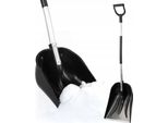 Pala Da Neve Kadax "Cenrau"", Vanga Da Neve Senza Manico Con Bordo In Alluminio E Impugnatura Ergonomica A D, Nera, 38 Cm"
