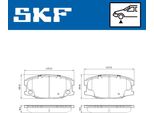 Skf Set Di Pastiglie Freno Pastiglie Freno Anteriori Per Mitsubishi Canter (FE5, FE6) Vi Vkbp 80652