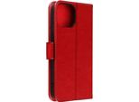Custodia In Pelle Finta Con Funzione Stand Per Apple Iphone 15 - Rosso