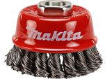 Makita Spazzola A Tazza 65 Mm - 0,5 Mm - Numero Di Ciuffi 18 - M14