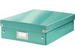 Scatola Per Organizzazione Leitz Click & Store Wow, Grande, Blu Ghiaccio