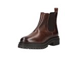 Stiefelette Geox "Geox Stiefelette Leder/Textil", Damen, Gr. 41, Braun, Leder, Textil, Schuhe Stiefelette