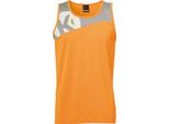 Kempa Handball Core 2.0 Tempo Libero Uomo Singlet Shirt Allenamento Top Arancione Grigio Taglia Xl