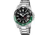 Jaguar J1011/5 Ceramic Gmt Orologio Da Uomo In Acciaio Inox Data Argento