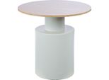 Casablanca Beistelltisch, Rund, "Living"", Metall, Naturfarben, Weiß, , L. 55 Cm, H. 52,5 Cm 74159"