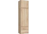 Akord Armadio Con Sovrastruttura 2 Ante 2 Cassetti Rovere Sonoma 60X51X234 Cm