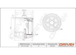 Dr!Ve+ DP1110.11.0349 - Filtro Olio Oe 55242758 Per Giulietta (940), Mito (955), 500X (334), Tipo, Renegade, Compass