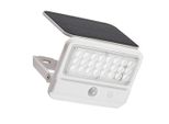 Applique Solare Da Esterno Flaxton Led 7W 4000K IP54 Plastica Bianca, Trasparente H:16Cm L:14,5Cm Con Sensore Di Movimento Pir, Sensore Di Luce
