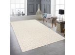 Tappeto Da Salotto Resistente Con Disegno A Pois In Color Crema Dimensioni - 160 X 220 Cm
