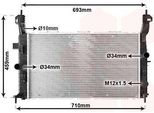 Van Wezel 37002431 - Oe 1300413 Radiatore, Raffreddamento Motore Per Meriva (X03)