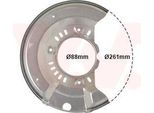 Van Wezel 5430371 - Oe 4778252010 Piastra Di Ancoraggio, Asse Anteriore Sinistro Per Yaris (P1)