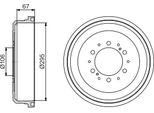 Bosch 0 986 477 167 - Oe 42431 35110 Tamburo Del Freno Per 4 Runner, Hilux, Taro
