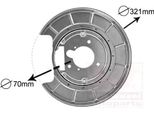 Van Wezel 4047373 - Oe 421181 Piastra Di Ancoraggio, Asse Posteriore Sinistro Per 406