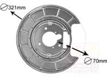 Van Wezel 4047374 - Oe 421281 Piastra Di Ancoraggio, Asse Posteriore Destro Per 406
