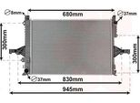 Van Wezel Radiatore Raffreddamento Motore 59002114 Per Volvo V70 Ii (285) S60 I (384)