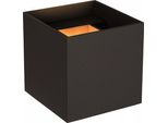 Lampada Da Parete A Led Per Bagno Nero Cubo Axi Led 6W Lucide