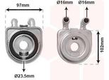 Van Wezel 40003271 Radiatore Olio Motore Per Peugeot 307 Sw (3H) 307 (3A/C) 307 Cc (3B) 407 Sw (6E) 407 (6D) 307 Break (3E)