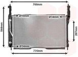 Van Wezel 37002432 - Oe 96629056 Radiatore, Raffreddamento Motore Per Captiva, Antara (L07)