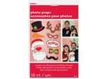 Unique - Babbo Natale - Oggetti Di Scena Per Photobooth "Ho Ho"", Design Natalizio Confezione Da 10 Pezzi - Scatola Di Cartone SG32214 (Taglia Unica) (Colorato)"