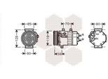 Van Wezel 0900K253 - Compressore Aria Condizionata Oe 6453TA Per C8 (Ea, Eb), Jumpy (VF7), Scudo, Ulysse, 807 (Eb), Expert (Vf), Expert Tepee (VF3X)
