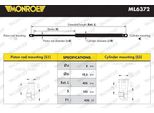 Monroe ML6372 - Ammortizzatore Posteriore Oe 518 416 340 Per Panda
