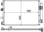 Mahle Ac 861 000S - Oe 1703509 Condensatore Aria Condizionata Con Essiccatore Per Grand C-Max, Focus Iii, C-Max