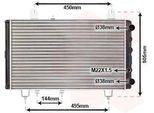 Van Wezel 40002081 - Oe 7555802 Radiatore, Raffreddamento Motore Per Ducato