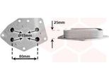 Van Wezel 17013707 Radiatore Olio Motore Per Fiat 500 (312) 500 C (312) Punto (199) Panda Hatchback (312, 319) 500L (351, 352) Per Alfa Romeo Mito (955)