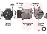 Van Wezel 3700K279 - Compressore Aria Condizionata Oe 51783368 Per Croma, Vectra B (J96), Frontera B (U99)