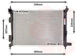 Van Wezel 82002277 - Oe 25310 1R000 Radiatore, Raffreddamento Motore Per Accent Iv (Rb), I20 (Pb), Veloster (Fs), Rio Iii (Ub)