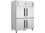 Congelatore Polar Serie G In Acciaio Inox Con Porte Divise 1200L