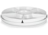 Set Di 7 Pezzi (6Xciotola, 1 Piattino) Diametro 28Cm Porcellana Bianca Bianco