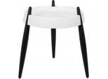 Zafferano Tavolino LiolÀ H47Cm Bianco - Frassino Nero