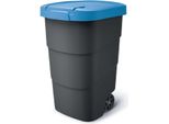 Cestino Per Rifiuti Wheeler 110L Con Ruote E Coperchio Cestino Per Rifiuti Grande Cestino Per Rifiuti Grande Cestino Per Rifiuti Universale In Plastica (Blu)